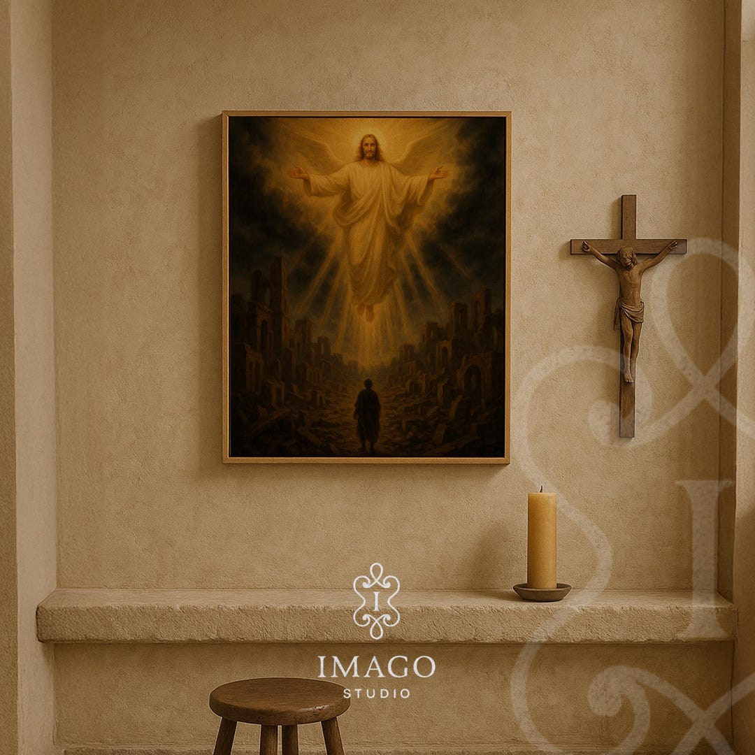 Resurrection of Jesus Art Print Religious Decor Christian Wall Art ...