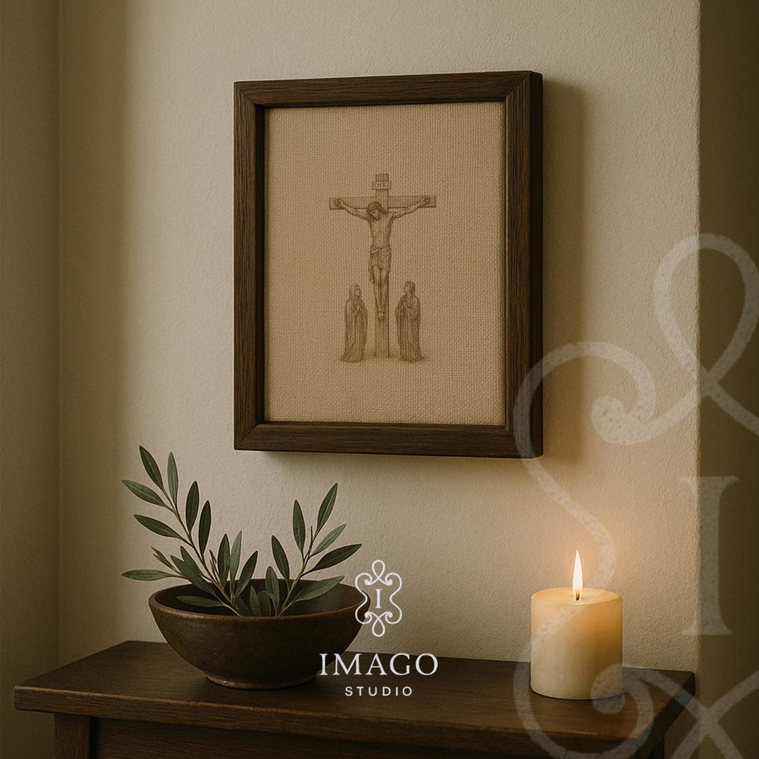 Crucifixion Jesus Christ Print Religious Wall Art Good Friday Easter ...