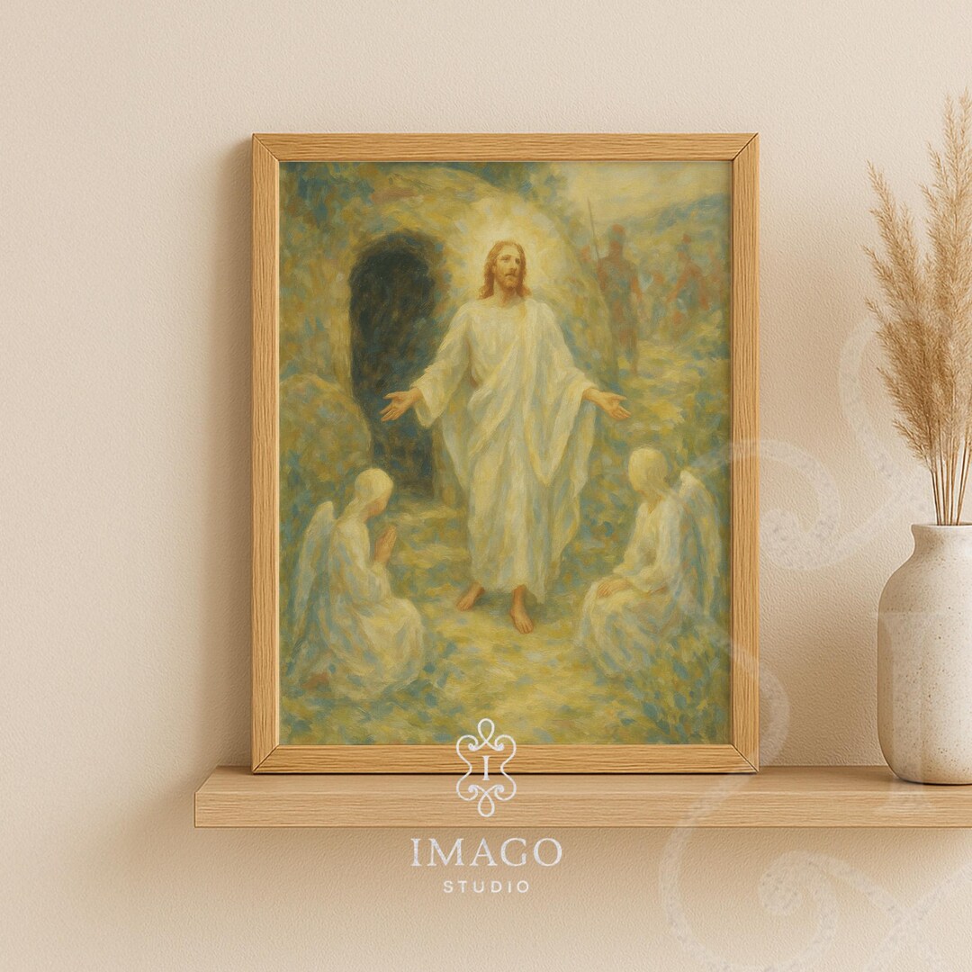 Christian Resurrection Jesus Art Print Easter Home Decor Religious Wall ...