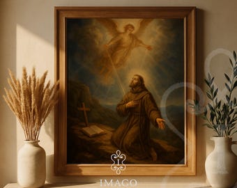 St Francis of Assisi Icon Art Print Religious Decor Catholic Wall Art Living Room St Francis Devotion Feast Day Celebration Download Print