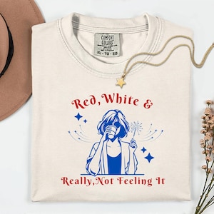 Red White Blue Fourth of July, Political Retro T-Shirt, Protest Shirt, Funny USA Graphic Tee, America Sarcastic Tshirt, Equal Rights Top