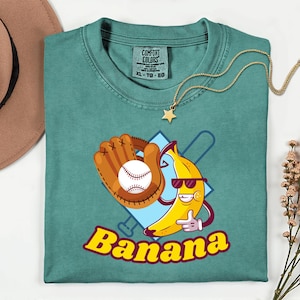 Bananas Baseball Shirt, Hip Hop Banana Shirt, Funny Baseball Shirt, Baseball Gift, Baseball Mascot Tee, Cool Banana Shirt, Gitft For Her