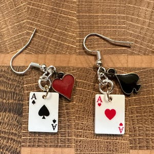 Playing Card Dangle Earrings