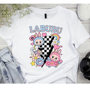 Labubu cartoon character design png, funny cartoon png, doll png, trendy pink cartoon, perfect gift for kids, labubu monster png, digital ,