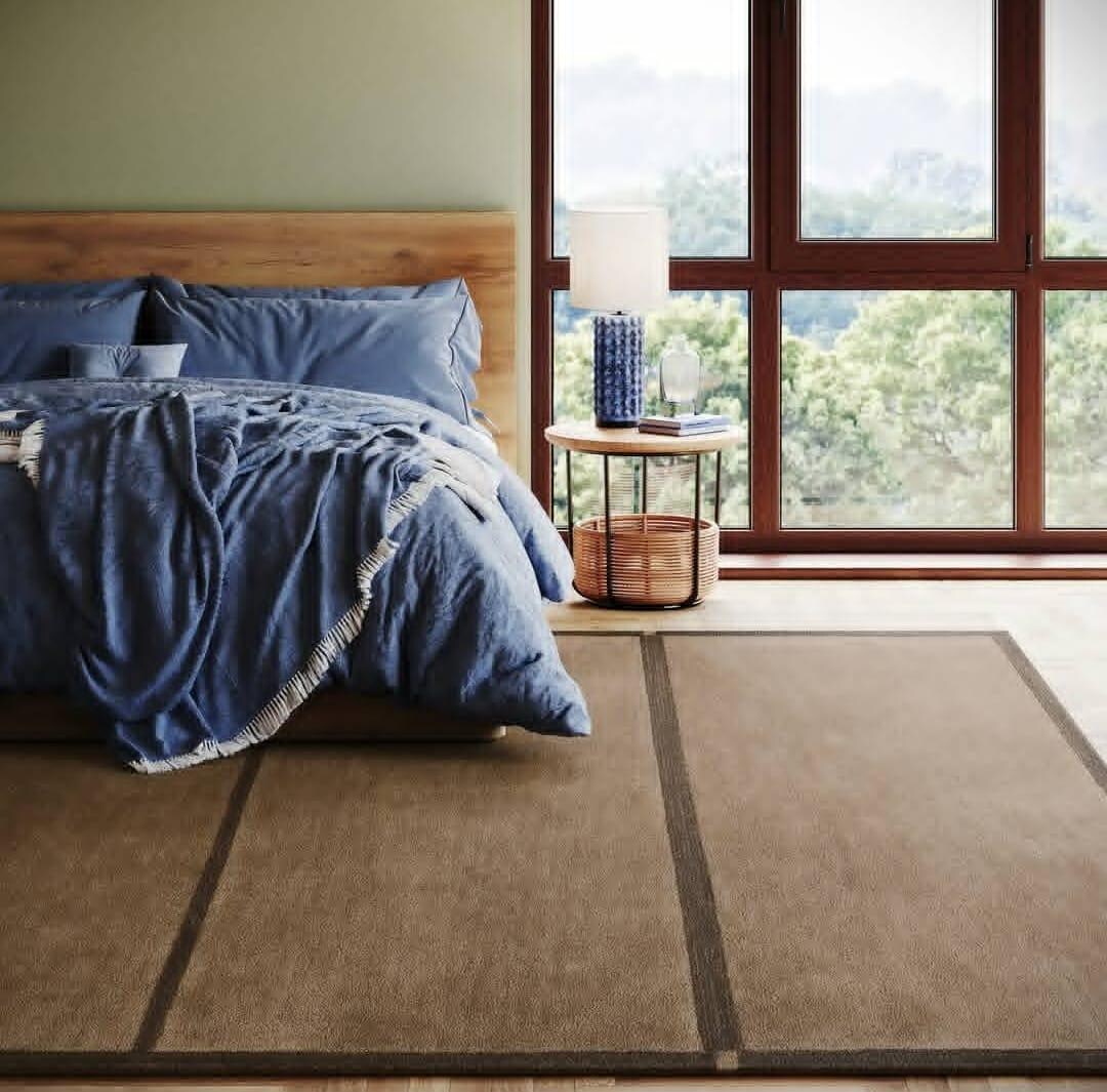 Modern Minimalist Area Rug | Neutral Beige Hand-tufted Carpet ...