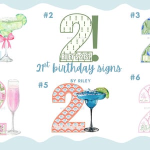 Personalized 21st Birthday Sign DIGITAL DOWNLOAD ONLY