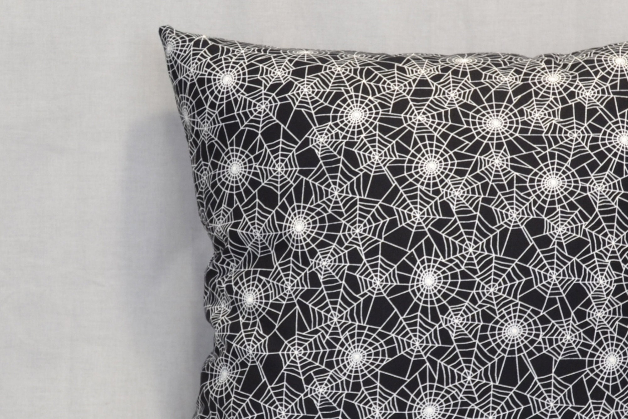 Glow In The Dark Spider Webs 18 Inch Throw Pillow Goth Punk Home