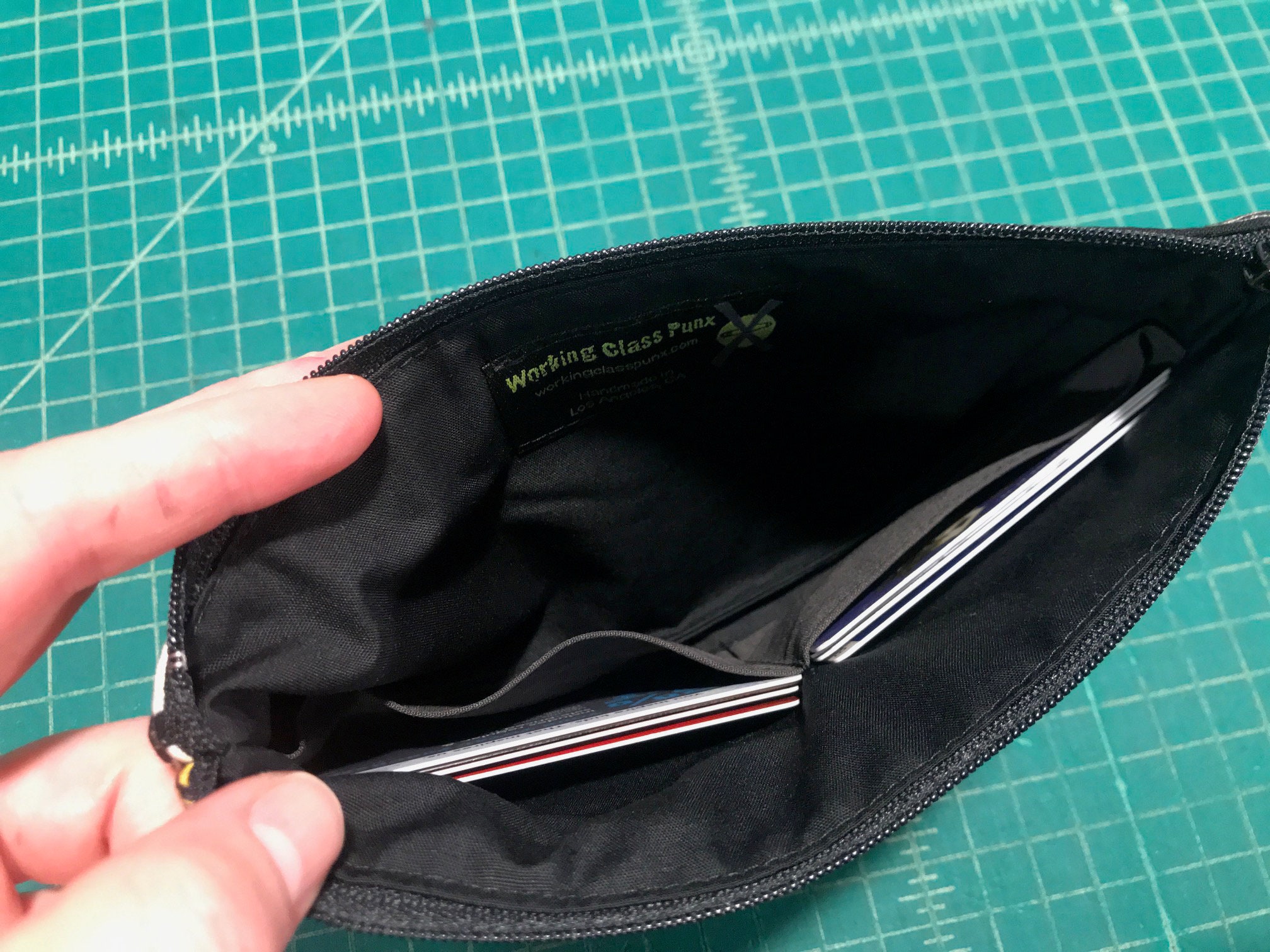 Dries Van Noten Nylon Satin Fabric Black White Diagonal Stripe Large  Pochette Leather Clutch Wristlet Handbag Zip Purse Bag Suede Line Pouch -  Etsy
