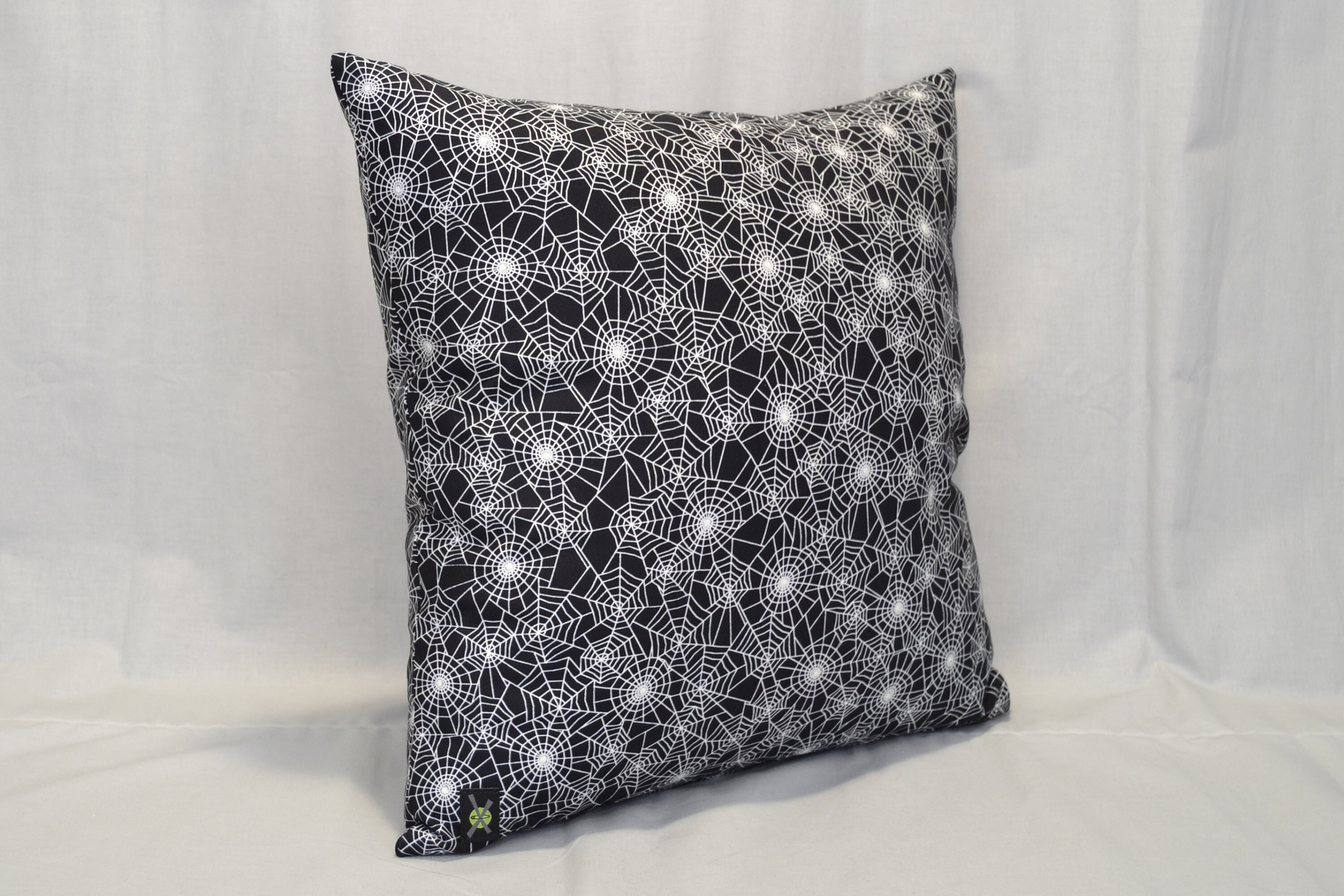 Glow In The Dark Spider Webs 18 Inch Throw Pillow Goth Punk Home