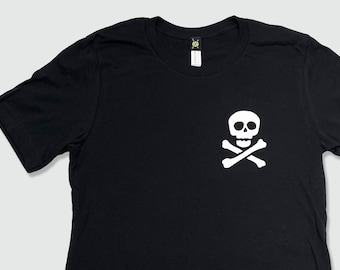 Skull Crewneck Short Sleeve Jersey Tshirt Punk Goth Style