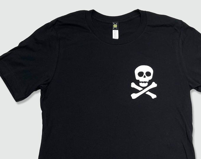 Skull Crewneck Short Sleeve Jersey Tshirt Punk Goth Style