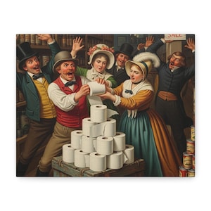 Humorous Canvas Print: Vintage Style Quirky Wall Art