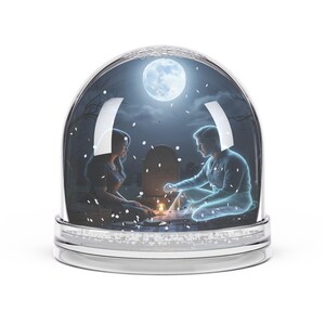 ロマンチックなスノードーム：両面の冬の風景、ホリデーデコレーション