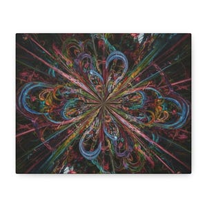 Fractal Art Canvas Wall Decor, Colorful Abstract Artwork, Home Decor, Gift for Art Lovers, Modern Wall Art, Unique Design