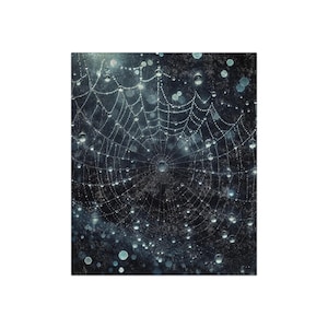 Cosmic Web Crushed Velvet Blanket: Starry Night Plush Throw
