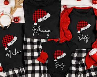 Matching Family Christmas Shirts, Personalized Name Christmas Shirt, Custom Xmas Shirts, Monogrammed Holiday T-Shirt, Family Matching Tees