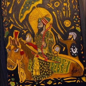 Sikh Art | Guru Gobind Singh Ji| Indian art | The tenth realm| Guru Nanak dev ji| Gold Work | Painting Original & Handpainted 1/1| Hindu |