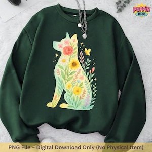 Wildflower Dog PNG | Floral Dog Mom Sublimation | Pet Lover Digital Download | Watercolor Dog Shirt Design