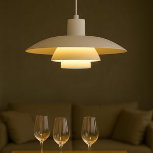 Scandinavian Tiered Pendant Light – Modern Nordic Hanging Lamp for Kitchen, Dining Room, Bedroom & Entryway – Minimalist Ceiling Fixture