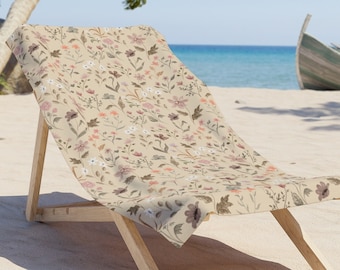 Wildflower Beach Towel, Wildflowers Beach Towel, Floral Beach Towel, Cottagecore Beach Towel, Botanical Beach Towel, Boho Beach Towel, Gift