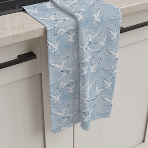 Seagull Tea Towel, Coastal Tea Towel, Nautical Tea Towel, Sea Gull Towel, Seagull Towel, Gull Towel, Coastal Towel, Nautical Towel, Seagulls
