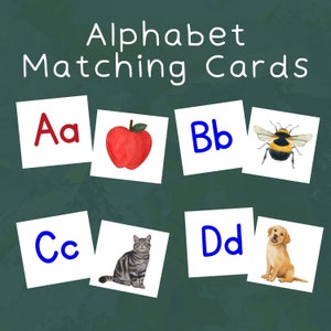 Cartões de correspondência de alfabeto, download digital