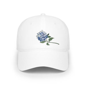 Hydrangea Hat, Blue Hydrangea Hat, Hydrangea, Blue Hydrangea, Floral Hat, Botanical Hat, Cottagecore Hat, Boho Hat, Hydrangea Baseball Hat