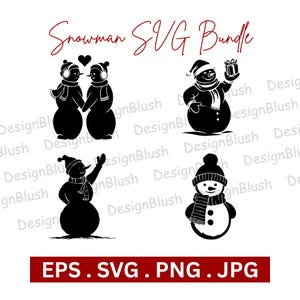 Snowman SVG Bundle | Christmas SVG | SVG Files for Cricut | Digital Download