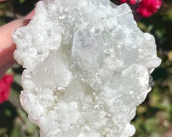 Mordenite druzy apophyllite Crystal Cluster Zeolite Rare cluster heart crown chakra healing Minerals Positive Energy rainbow Stone Collector