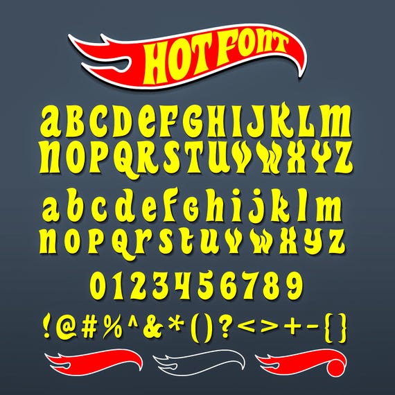 Hot Cars Alphabet SVG Cars Hot Font, Cars Font SVG, Cars letters Svg, Cars Svg Cricut, Cars Bundle, kids birthday shirt Svg, Kids Font SVG