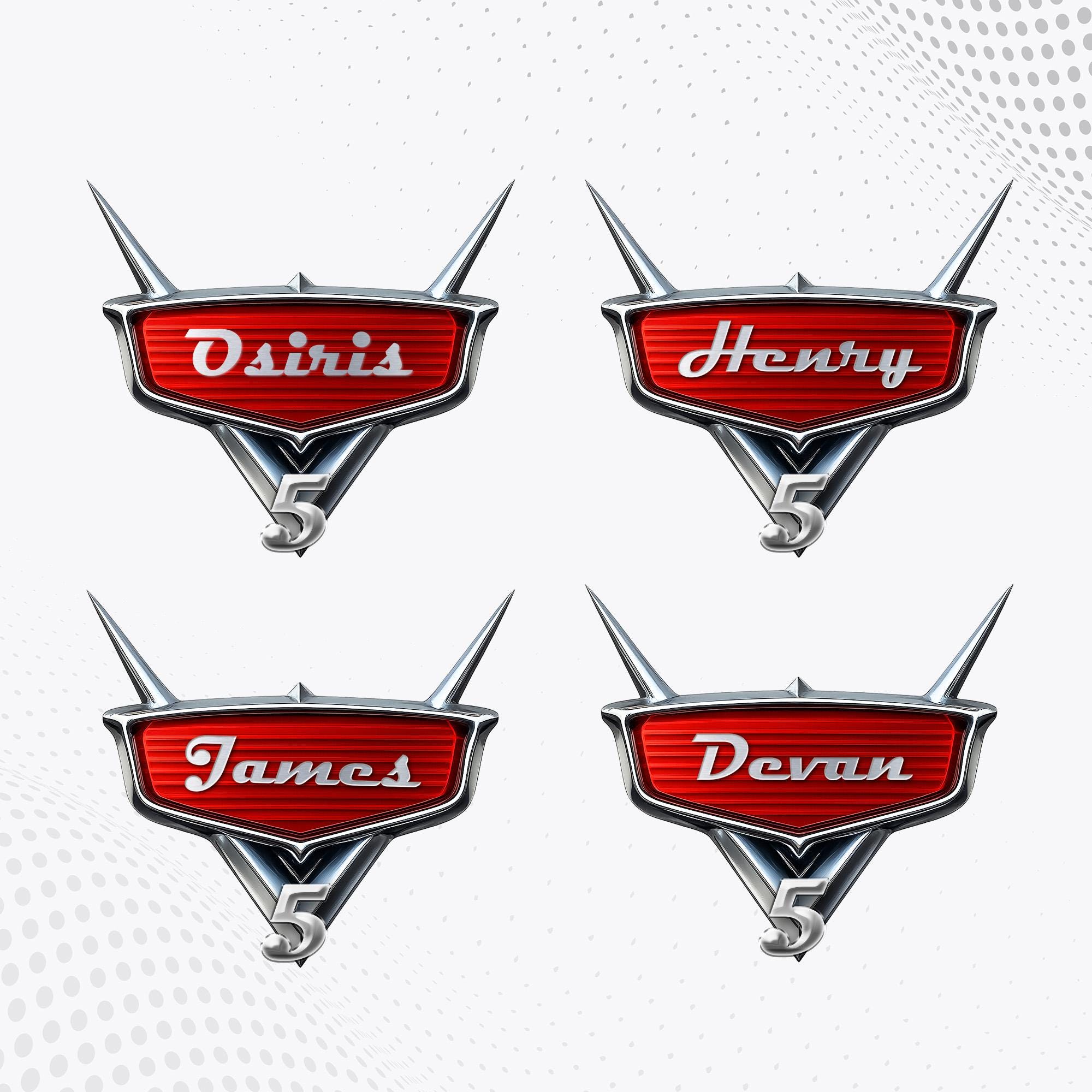 Personalized Car Logo With Name, Custom Digital Cars Birthday Party ...