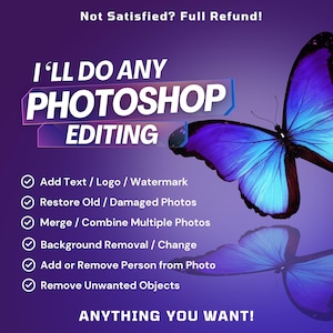 Professional Photoshop Services, Photo Retouch, Color Correction, Old Photo Restoration, Background Change & High-Quality Custom Edits