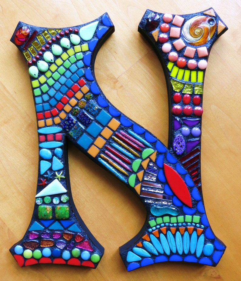 MOSAIC LETTERS/INITIALS 10 Tall Totally Customizable | Etsy