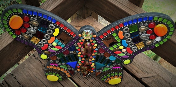 MOSAIC BUTTERFLY - Your Color Choice - 'wild & Funky' Style