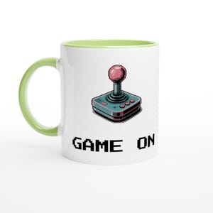 Retro Arcade & Joystick Ceramic Mug, Gaming Mug, 11oz
