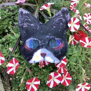 Big eared black cat mask