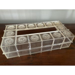 VTG 1970s Acrylic Tissue Kleenex Box Holder Cover Star Burst