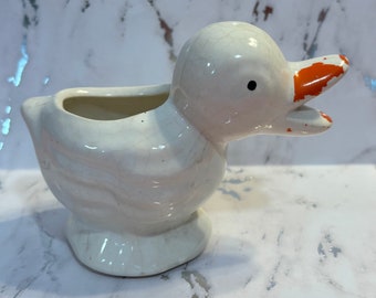 Kitschy  Duck Small Planter Air Plant or Toothpick Holder