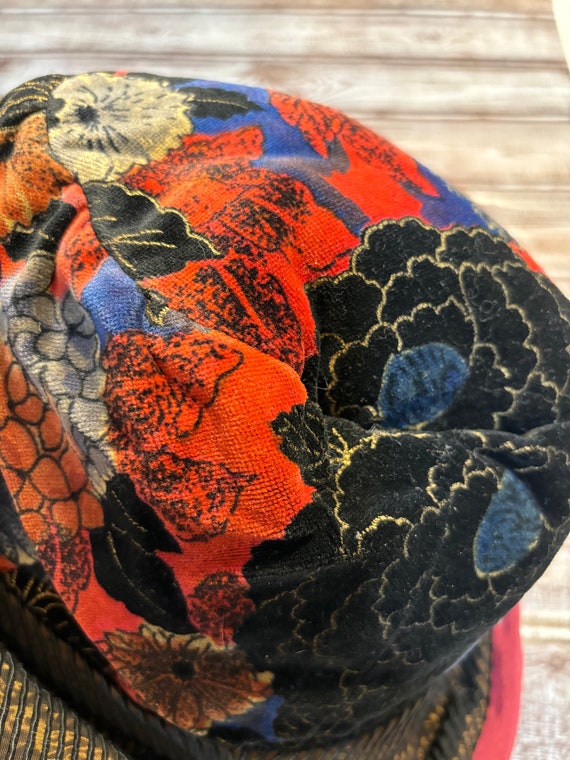 1990s vintage velvet patchwork carpet bag style f… - image 9