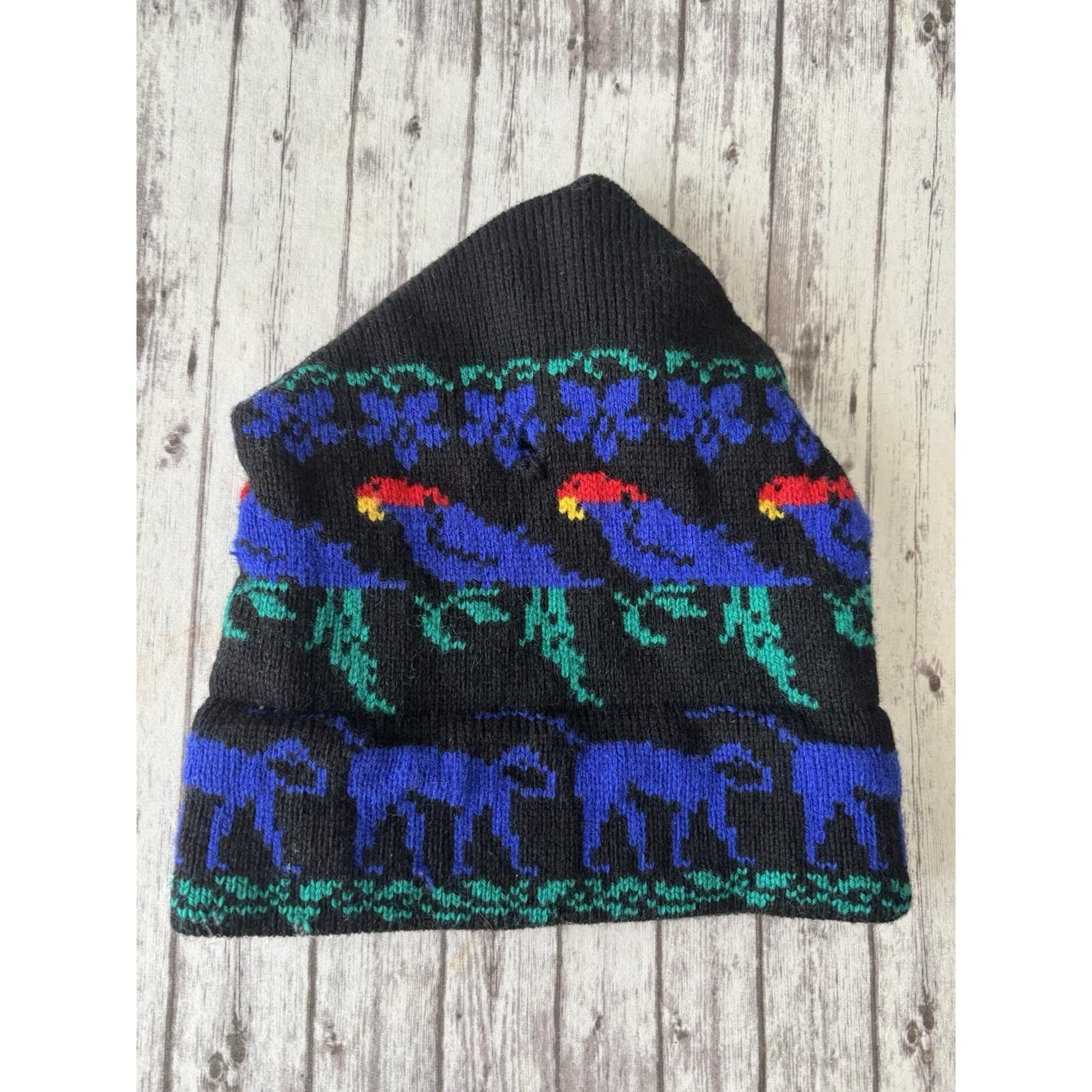 Vtg 90s Mountain Ladies & Ewe Poppy Gall Wool Purple Winter Ski Hat with Tassel Minnesota Vikings  main image 3
