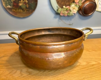 Copper pot, antique copper bucket, copper pan, antique copper, forged copper, copper pail