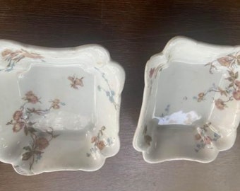 Antique (2) Haviland Limoges Painted Bowls Small