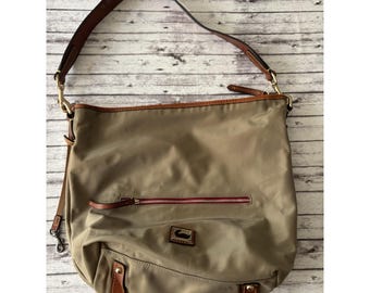 Dooney & Bourke Wayfarer Nylon Hobo Shoulder Bag, Olive Green Vintage