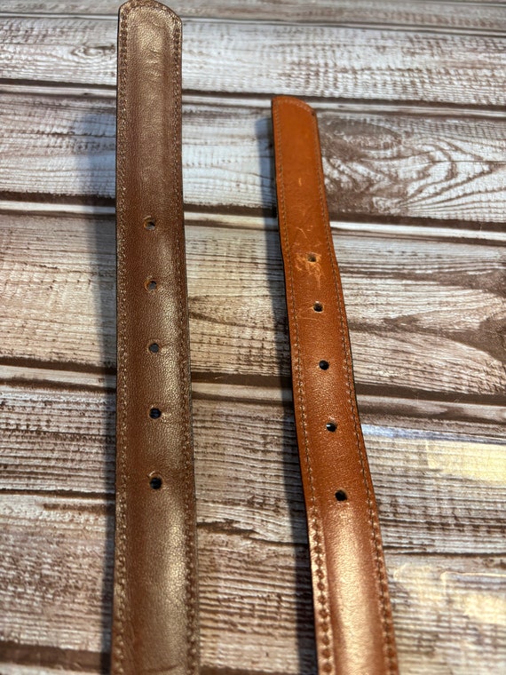 Dooney and Bourke leather brown skinny belts set … - image 4