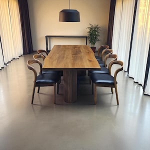 Modern Farmhouse Kitchen Furniture Custom Rustic Design - Handmade Wood Dining Table & Chairs Set