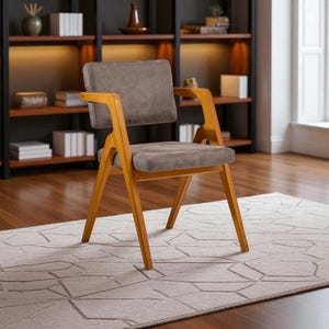 Minimalist Home Furniture, Scandinavian Chair, Luxury Wood Chair, Mid Century Armchair, Handmade Wood Chair, Farmhouse Chair