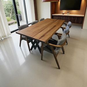 Solid Wood Dining Table Customized Handmade Modern Farmhouse Rustic Kitchen Furniture Table