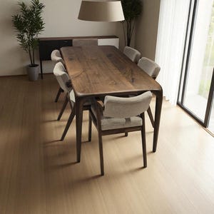 Mesa de comedor de madera maciza personalizada, hecha a mano, moderna, rústica, para cocina, muebles de madera