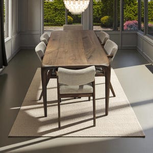 Solid Wood Dining Table Handmade Farmhouse Kitchen & Rustic Dining Room Furniture, Large Rustic Table