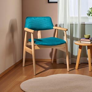Scandinavian Chair, Luxury Wood Chair, Mid Century Armchair, Handmade Wood Chair, Farmhouse Chair, Minimalist Home Furniture